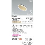 コイズミ照明 AD1228W27 ダウンライト 埋込穴φ100 調光 調光器別売 LED一体型 電球色 高気密SB形 傾斜・ウォールウォッシャー 防雨・防湿型 パウダリーホワイト