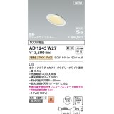 コイズミ照明 AD1245W27 ダウンライト 埋込穴φ75 調光 調光器別売 LED一体型 電球色 高気密SB形 傾斜・ウォールウォッシャー 防雨・防湿型 パウダリーホワイト