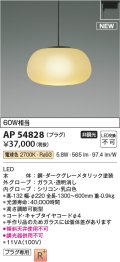 コイズミ照明 AP54828 ペンダント 非調光 LED一体型 電球色 プラグタイプ ダークグレーメタリック