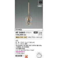 コイズミ照明 AP54865 ペンダント 非調光 LED一体型 電球色 フランジタイプ コッパー色メッキ