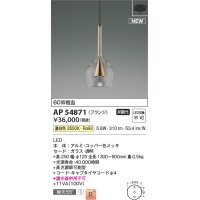 コイズミ照明 AP54871 ペンダント 非調光 LED一体型 温白色 フランジタイプ コッパー色メッキ