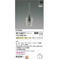 コイズミ照明 AP54877 ペンダント 非調光 LED一体型 温白色 フランジタイプ ダークグレーメタリック