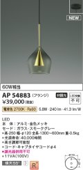 コイズミ照明 AP54883 ペンダント 非調光 LED一体型 電球色 フランジタイプ 金色メッキ