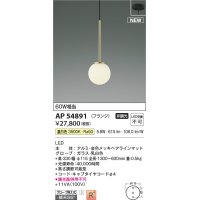 コイズミ照明 AP54891 ペンダント 非調光 LED一体型 温白色 フランジタイプ 金色メッキヘアラインマット