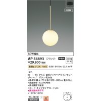 コイズミ照明 AP54893 ペンダント 非調光 LED一体型 電球色 フランジタイプ 金色メッキヘアラインマット