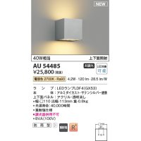 コイズミ照明 AU54485 ブラケット 非調光 LED 電球色 上下面照射 防雨型 サテンシルバー
