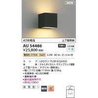 コイズミ照明 AU54486 ブラケット 非調光 LED 電球色 上下面照射 防雨型 サテンブラック