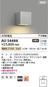 コイズミ照明 AU54488 ブラケット 非調光 LED 電球色 下方照射 防雨型 サテンシルバー