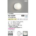 コイズミ照明 AU54589 ブラケット 非調光 LED 温白色 直付・壁付取付 防雨・防湿型 白色