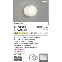 コイズミ照明 AU54589 ブラケット 非調光 LED 温白色 直付・壁付取付 防雨・防湿型 白色