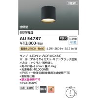 コイズミ照明 AU54787 シーリング 非調光 LED 電球色 密閉型 防雨・防湿型 サテンブラック