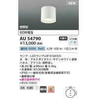コイズミ照明 AU54790 シーリング 非調光 LED 昼白色 密閉型 防雨・防湿型 サテンホワイト