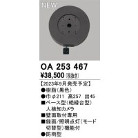 オーデリック OA253467 センサ ベース型人検知カメラ 壁面取付専用 防雨型 黒色