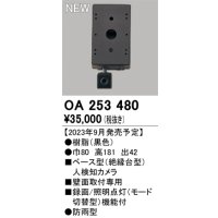 オーデリック OA253480 センサ ベース型人検知カメラ 壁面取付専用 防雨型 黒色