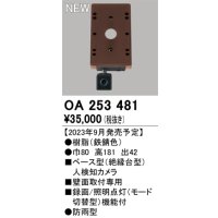 オーデリック OA253481 センサ ベース型人検知カメラ 壁面取付専用 防雨型 鉄錆色
