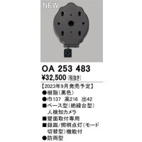 オーデリック OA253483 センサ ベース型人検知カメラ 壁面取付専用 防雨型 黒色