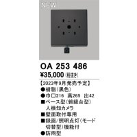 オーデリック OA253486 センサ ベース型人検知カメラ 壁面取付専用 防雨型 黒色