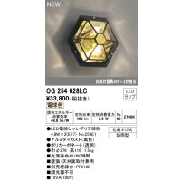 オーデリック OG254028LC(ランプ別梱) エクステリア ポーチライト LEDランプ 電球色 防雨型 黒色