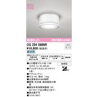 オーデリック OG254598NR(ランプ別梱) エクステリア ポーチライト LEDランプ 昼白色 高演色LED 防雨型 オフホワイト