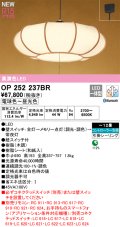 オーデリック OP252237BR 和風照明 ペンダントライト 12畳 調光調色 Bluetooth リモコン別売 LED一体型 高演色LED 引掛シーリング 木調