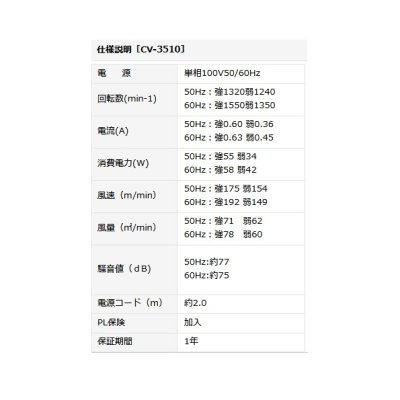 画像3: ナカトミ CV-3510 35cm循環送風機 風太郎 単相100V用  [♪]