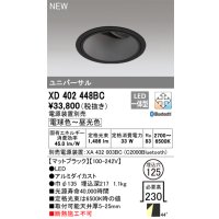オーデリック XD402448BC ダウンライト 埋込穴φ125 調光 調色 Bluetooth 電源装置別売 LED一体型 ユニバーサル マットブラック