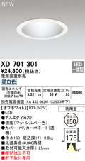 オーデリック XD701301 ダウンライト 埋込穴φ150 電源装置別売 LED一体型 昼白色 軒下取付専用 防雨型 オフホワイト