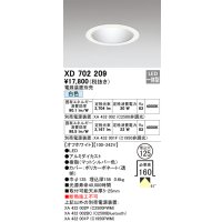 オーデリック XD702209 ダウンライト 埋込穴φ125 電源装置別売 LED一体型 白色 オフホワイト