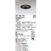 オーデリック XD703125 ダウンライト 埋込穴φ100 電源装置別売 LED一体型 白色 マットブラック
