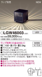 パナソニック LGW46003 エクステリア ガーデンライト 据置取付型 LED スパイク付 防雨型 ランプ別売 (口金GX53-1)