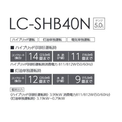 画像2: トヨトミ LC-SHB40N 石油ファンヒーター ディープレッド(R) コンクリート14畳 木造11畳まで ハイブリッド(同時)運転時