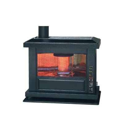 画像1: トヨトミ HR-K65N 煙突式ストーブ ブラック(B) コンクリート27畳(寒冷地)23畳(温暖地) 木造17畳まで ♪
