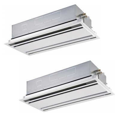 画像1: 日本キヤリア/旧東芝 GSSB14014XU 業務用エアコン 天井カセット形 1方向吹出し スーパーパワーエコゴールド 同時ツイン P140 5馬力 三相200V ワイヤレス 受注生産品 ♪∀§