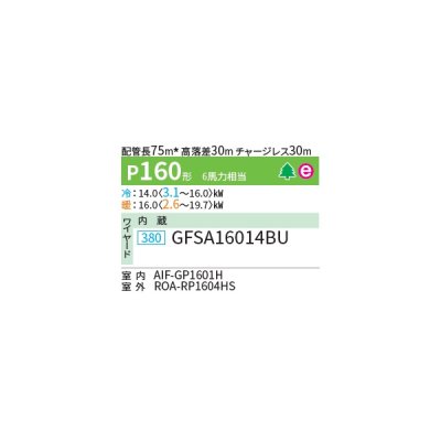 画像2: 日本キヤリア/旧東芝 GFSA16014BU 業務用エアコン 床置形 スタンド スーパーパワーエコゴールド シングル P160 6馬力 三相200V ワイヤード ♪∀