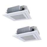 日本キヤリア/旧東芝 GUHB11211XU 業務用エアコン 天井カセット形 4方向吹出し スーパーパワーエコ暖太郎 同時ツイン P112 4馬力 三相200V ワイヤレス ♭♪∀