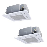 日本キヤリア/旧東芝 GUHB16011XU 業務用エアコン 天井カセット形 4方向吹出し スーパーパワーエコ暖太郎 同時ツイン P160 6馬力 三相200V ワイヤレス ♪∀