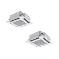 三菱 PLZX-ZRMP112HFG4 業務用エアコン 4方向天井カセット i-スクエアタイプ スリムZR 同時ツイン P112形 4馬力 三相 200V ワイヤード ♪∀