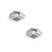 三菱 PLZX-ZRMP112GF4 業務用エアコン 4方向天井カセット コンパクトタイプ スリムZR 同時ツイン P112形 4馬力 三相 200V ワイヤード ♪∀