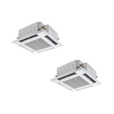画像1: 三菱 PLZX-HRMP80HF4 業務用エアコン 4方向天井カセット i-スクエアタイプ ズバ暖スリム Hシリーズ 同時ツイン P80形 3馬力 三相 200V ワイヤード ♭♪