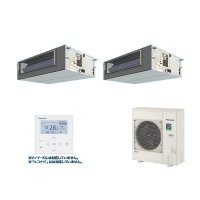 パナソニック [PA-P160FE7HDNB+分岐管] 業務用エアコン ビルトインオールダクト形 XEPHY Eco 標準 同時ツイン P160形 6馬力 三相200Ｖ ♪