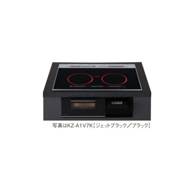 画像1: パナソニック KZ-A1V6K IHクッキングヒーター ビルトインタイプ 幅60cm Aシリーズ 3口 トップ：ジェットブラック