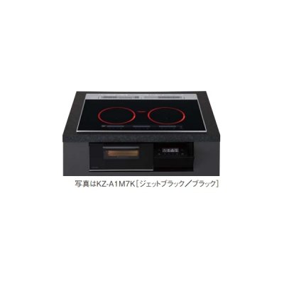 画像1: パナソニック KZ-A1M6K IHクッキングヒーター ビルトインタイプ 幅60cm Aシリーズ 3口 トップ：ジェットブラック