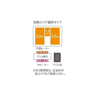 画像2: [在庫あり] パナソニック KZ-S1F6K IHクッキングヒーター ビルトインタイプ 幅60cm Sシリーズ 3口 トップ：ジェットブラック ☆2