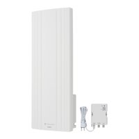 サン電子 WG26B-W 地デジ用 ブースタ内蔵UHF平面アンテナ 水平専用 ホワイト [￡]