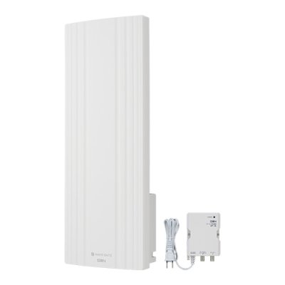 画像1: サン電子 WG26B-W 地デジ用 ブースタ内蔵UHF平面アンテナ 水平専用 ホワイト [￡]