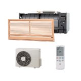 日立 [RAJ-A25SD + 前面グリル + 据付木枠] ハウジングエアコン 壁埋込みタイプ JAシリーズ 白くまくん 8畳程度 単相200V (RAJ-25D2の後継品) ♪