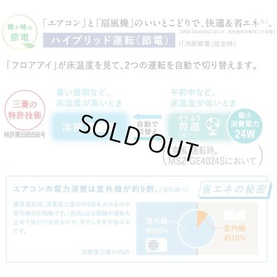 画像4: [在庫あり] 三菱 MSZ-GE5624S-W エアコン 18畳  ルームエアコン GEシリーズ 単相200Ｖ/15A 18畳程度 ピュアホワイト MSZ-GE5625-Wの前型番 ☆2