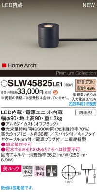 パナソニック SLW45825LE1 ガーデンライト LED(電球色) 据置取付型 美ルック 集光36度 スパイク付 HomeArchi 防雨型 オフブラック