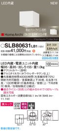 パナソニック SLB80631LB1 ブラケット 調光(ライコン別売) LED(温白色) 壁直付型 ユニバーサル 美ルック 集光タイプ HomeArchi ホワイトレザーサテン