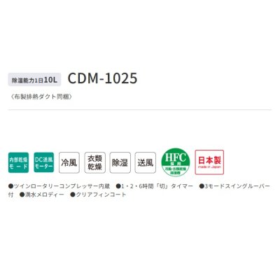 画像2: コロナ CDM-1025 (AS) どこでもクーラー 布製排熱ダクト同梱 10L